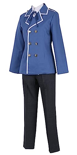 Cosplay Costume Blue Uniform With Hat Halloween Outfit Full Set