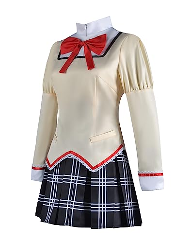 Cosplay Costume Yellow Sailor Dress School Uniform Suit