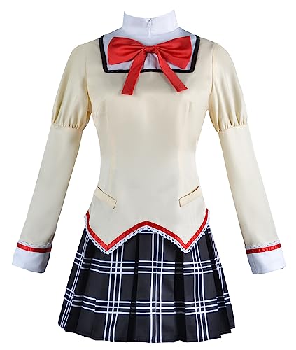 Cosplay Costume Yellow Sailor Dress School Uniform Suit