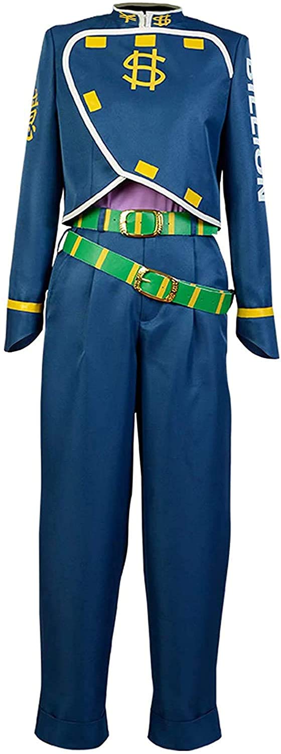 Okuyasu Nijimura Blue Uniform Jacket Shirt Pants Full Set Cosplay Costume