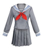 Cosplay Costume Grey School Uniform Sailor Outfit Full Set