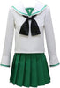 Girls und Panzer White Sailor Uniform Suit Set Cosplay Costume