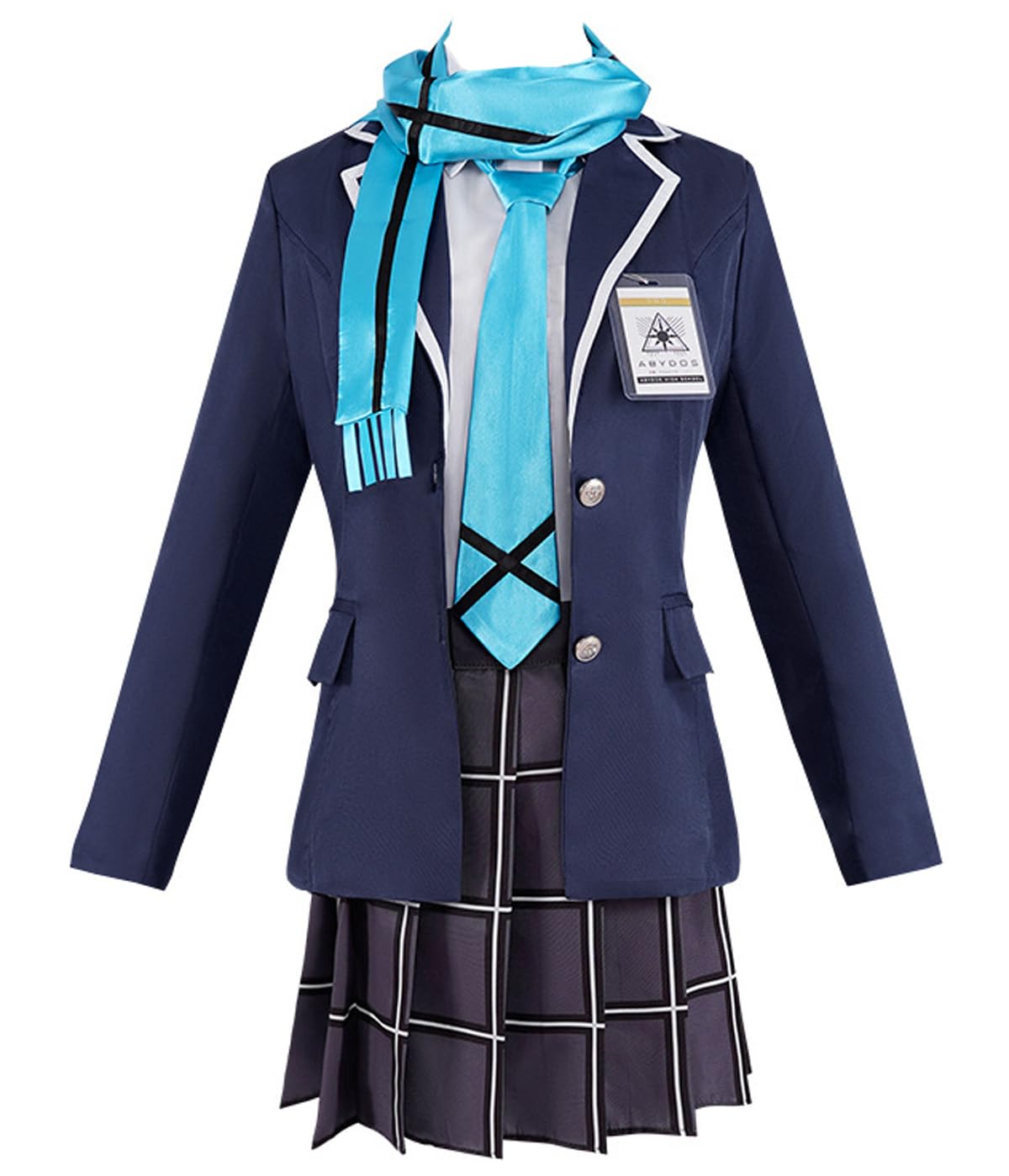 Cosplay Costume Blue Attire Character Girl Dress Full Set