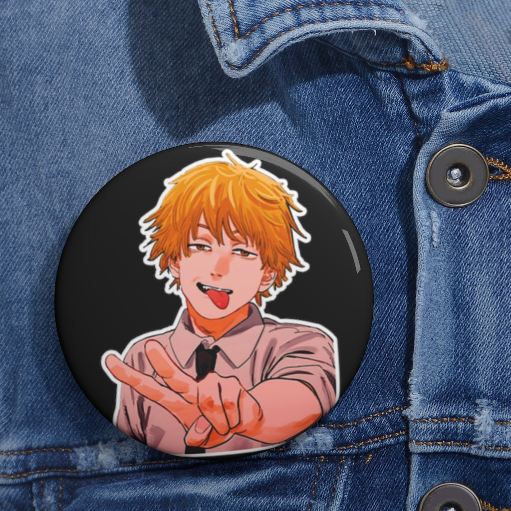 Denji Peace Pin Buttons