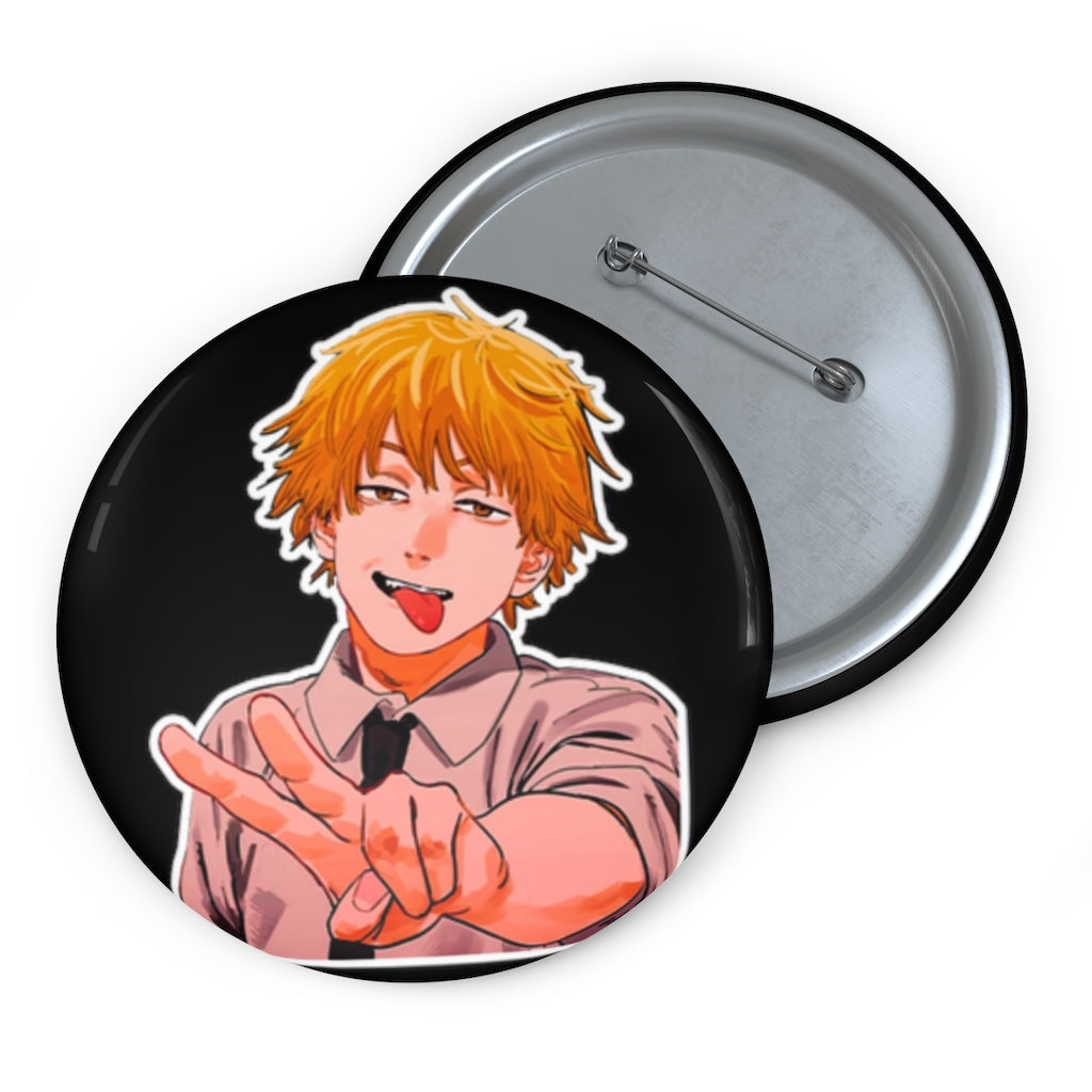 Denji Peace Pin Buttons